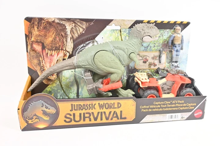 Mattel Jurassic World Dinozaur i Važiuoklė Terenowy su Chwytakiem Rinkinys su Figurkami