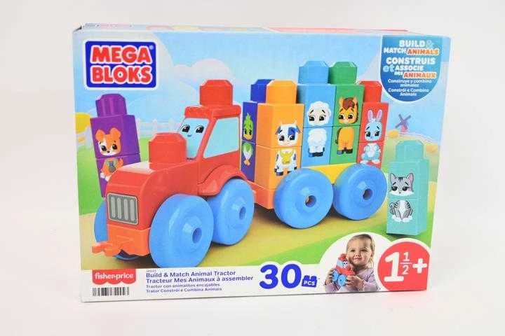 Mattel MEGA BLOKS konstruktorius – traktorius su gyvūnėliais (JKG33)