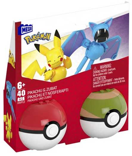 Mega Bloks MEGA POKEMON POKEBALL PIKACHU IR ZUBAT