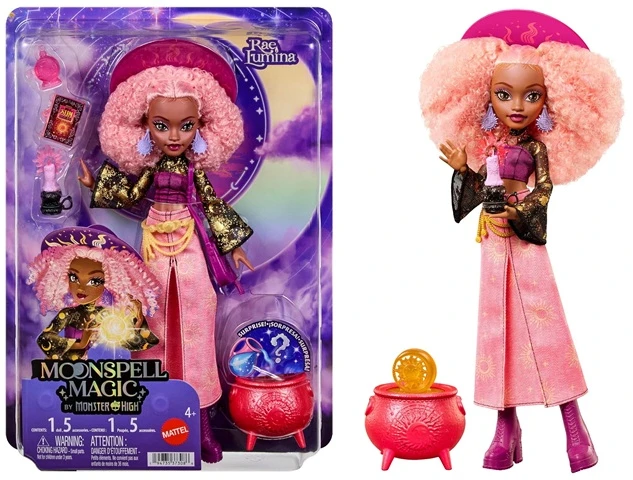 Mattel MONSTER HIGH MOONSPELL MAGIC lėlė Rae - saulės kerėtoja (JMB91)