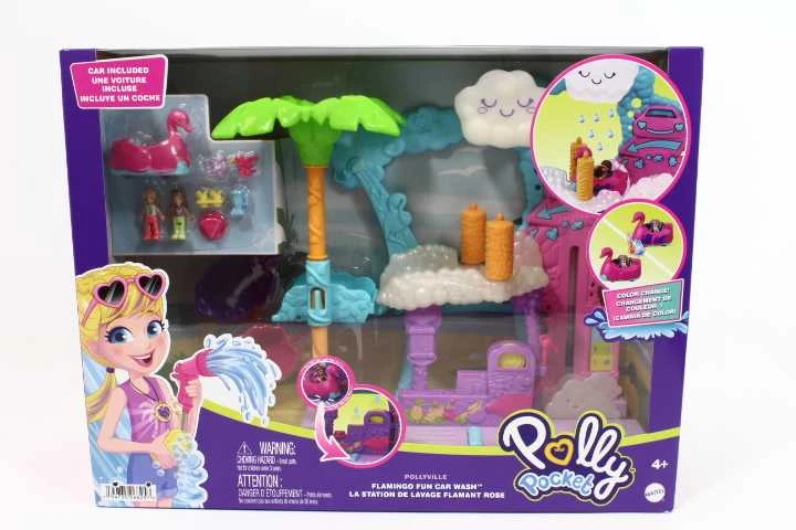 Polly Pocket Mattel Flamingo plovyklos figūrėlių rinkinys HHJ05