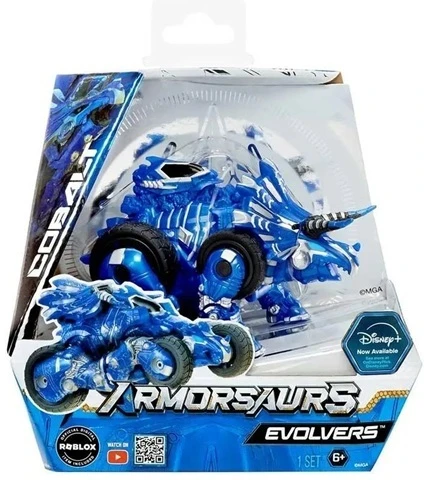 MGA Armorsaurs Evolver transformuojamas dinozauras Cobalt 2 viename 556459-EUC-V