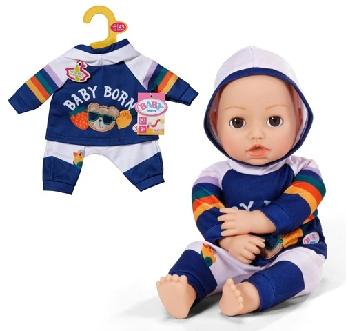 MGA BABY born - sportinis kostiumas tamsiai mėlynas 43 cm (838204)