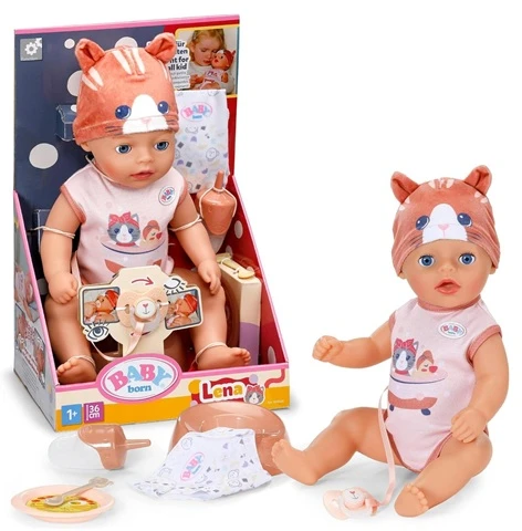 BABY BORN Lėlytė LENA su katytės drabužėliais, 36 cm