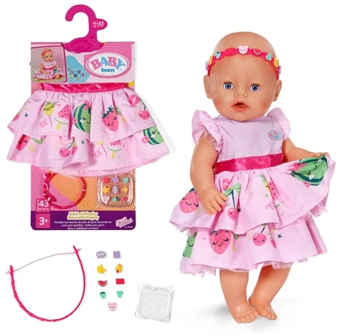 Zapf Baby born suknelė su segtuku 43 cm