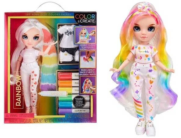 Rainbow High Color&Create lėlė su priedais Violetinė MGA 594147EUC