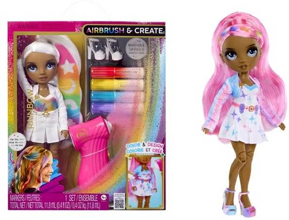 Rainbow High Air Brush & Create lėlė – su pilkomis akimis (543367/3)