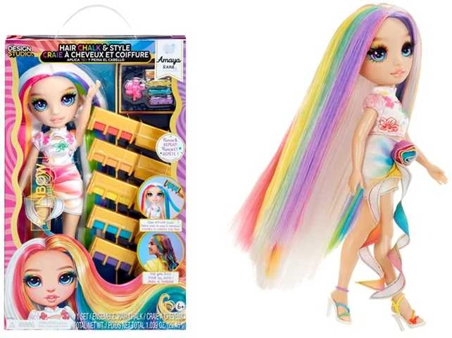 MGA Lėlė Rainbow High Hair Chalk & Style Amaya vaivorykštinė 526780-EUC