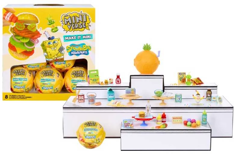 Mgas Miniverse MGA Miniverse Mini Spongebob mini rinkinys PDQ 599296-EUC