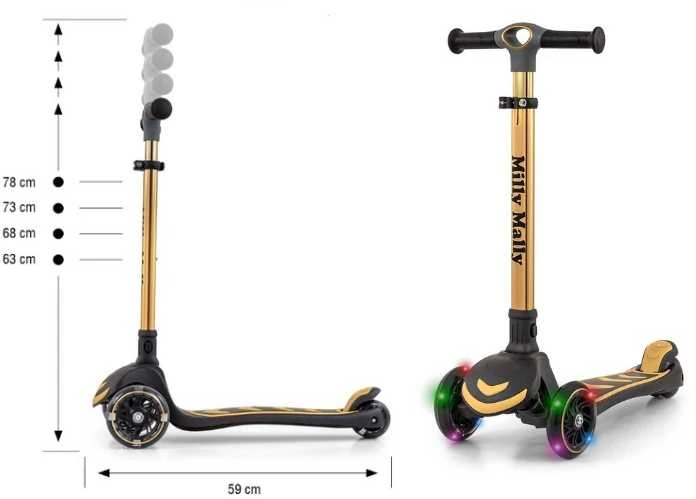 MILLY MALLY 5924 Motoroleris SCOOTER Boogie auksinis