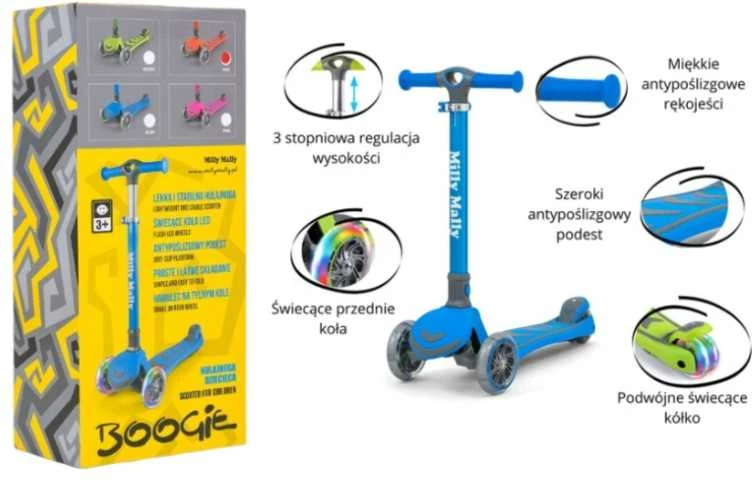 MILLY MALLY 3000 Motoroleris SCOOTER Boogie mėlynas