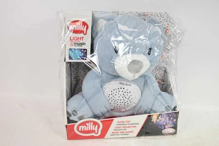 Mėlyna MILLY MALLY pliušinis žaislas su projektoriumi Milly Bear Mėlyna