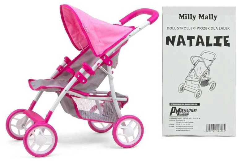 MILLY MALLY 2724 Lėlių vežimėlis Natalie Prestige Rožinis