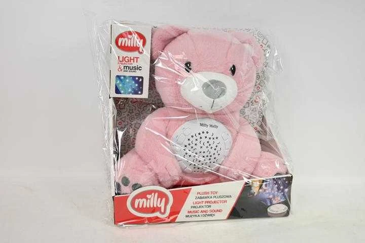 MILLY MALLY projektorius pliušinis žaislas Milly Bear rožinis