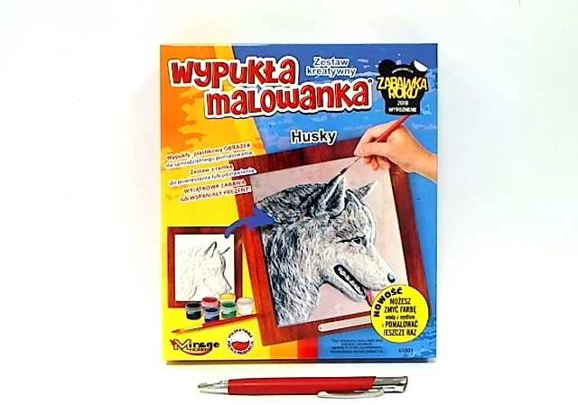 Mirage Hobby 3d reljefinė spalvinimo knygelė šunims - Husky