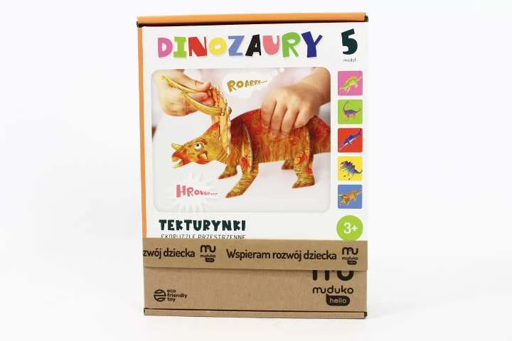 Dėlionė MUDUKO GRY - FABRYKA KRAKOW Muduko Kartoniniai ekologiniai galvosūkiai* erdviniai dinozaurai MUDUKO