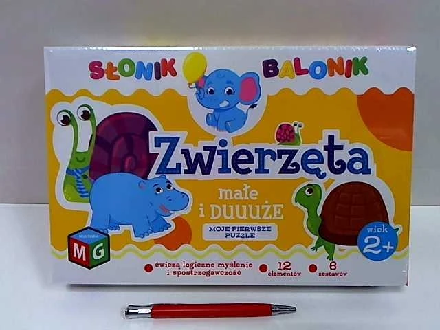 Stalo žaidimas dėlionės su dideliais ir mažais gyvūnais slonukas balionas Multigra