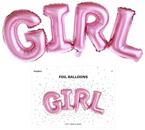 Party Deco PartyDeco Folinis balionas "Girl"