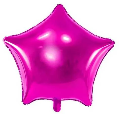 Party Deco Folinis balionas "Žvaigždė" 48cm tamsiai rožinis