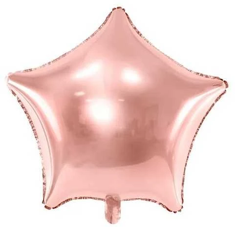 Party Deco Folinis balionas "Žvaigždė" 48cm šviesiai rožinis