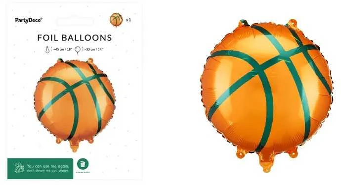 Party Deco PartyDeco Balloon fol.Kamuolys su krepšelio mišiniu 91443