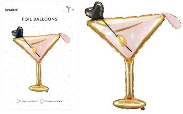 Party Deco Folinis balionas "Stiklinė kokteiliui" 126&93cm