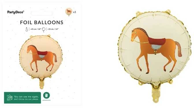 PartyDeco balionas folijos arkliukas 45 cm mišrus FB276 85657