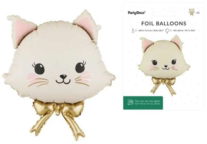 PartyDeco Balon fol.Kotek 50x60cm mišinio spalvos FB370 74323