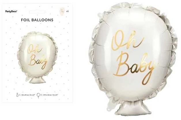 PartyDeco Folinis balionas "Oh Baby" 53&69cm