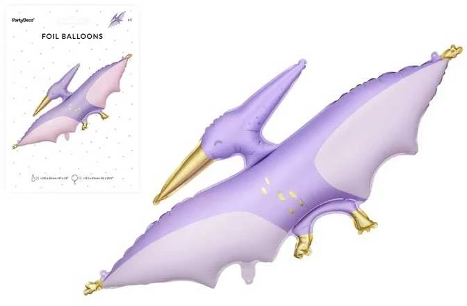 PartyDeco Folinis balionas Dinozauras Pterodaktilis, 120x62 cm