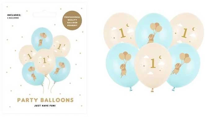 Party Deco PartyDeco balionai 30 pelėsių su ratuku 1 lengvasis malūnėlis A6 85494