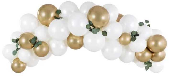 PartyDeco Balionų girlianda Auksinė, 200cm