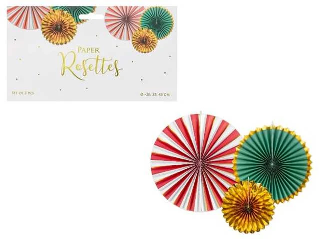 Party Deco PartyDeco dekoratyvinių rozečių mišinys 26-43 cm A3 09981