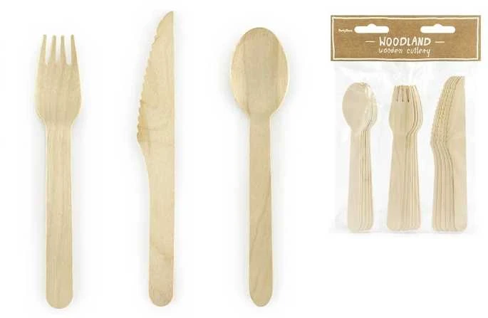 Party Deco Mediniai įrankiai komplektas 16cm po 6 vnt