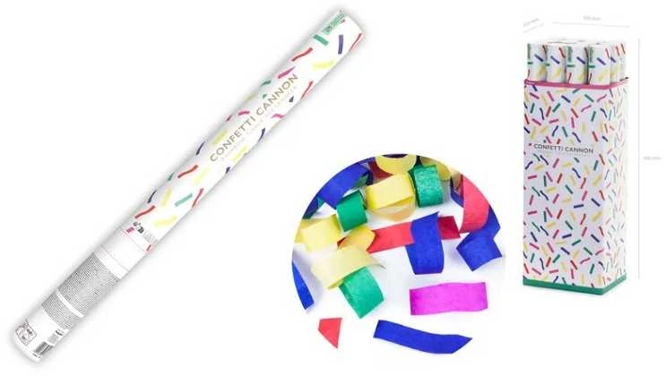 Party Deco Konfeti patranka įvairių spalvų 60cm 1 vnt