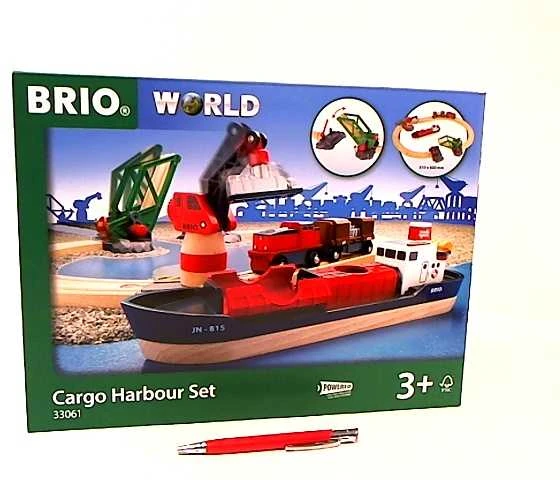 Ravensburger Brio geležinkelis Brio rinkinys su traukinio bėgiais Cargo harbour, 33061