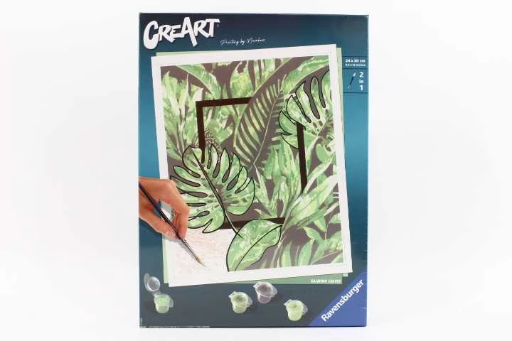 Tapymas pagal skaičius CreArt Calming Leaves 20272 Ravensburger 30x24cm
