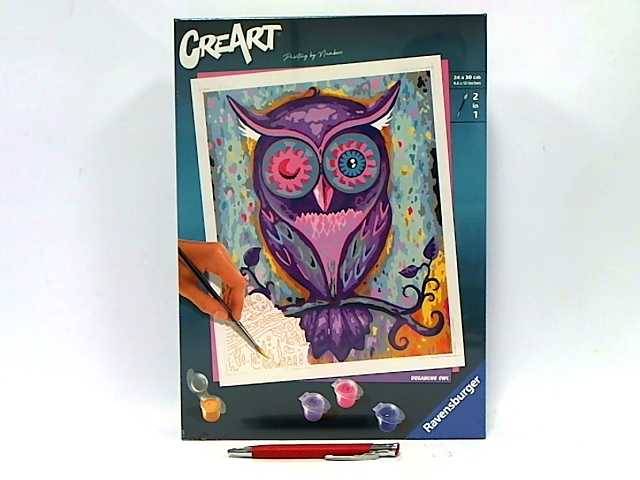 Tapymas pagal skaičius CreArt Dreaming Owl 28990 Ravensburger