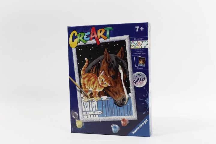Ravensburger Rankdarbių rinkinys vaikams su arkliu ir katinu