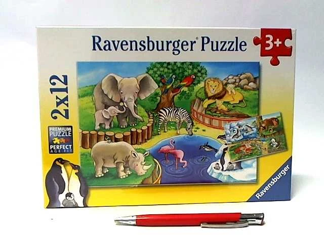 Ravensburger Dėlionė 2x12 vnt. - Zoologijos sodas