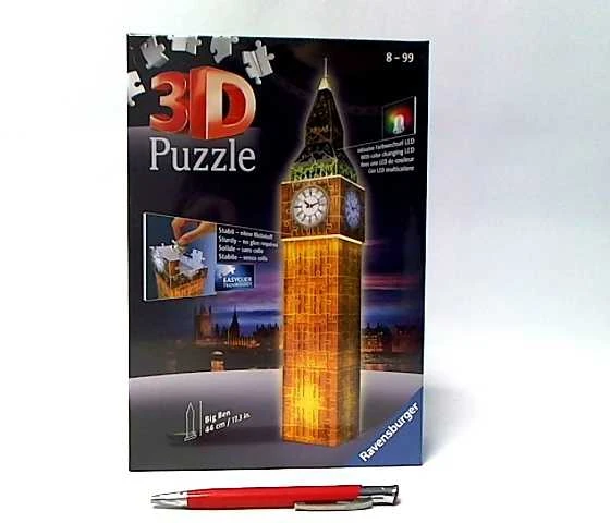 Ravensburger "3D" Dėlionė 216 vnt. - Vestminsterio laikrodžio bokštas (Big Ben)