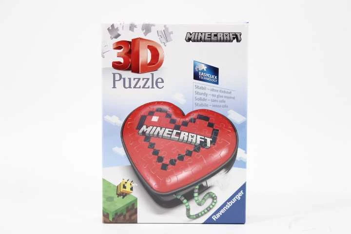 Ravensburger 3D Dėlionė 60 vnt. - Širdelės formos dėžutė - Minecraft