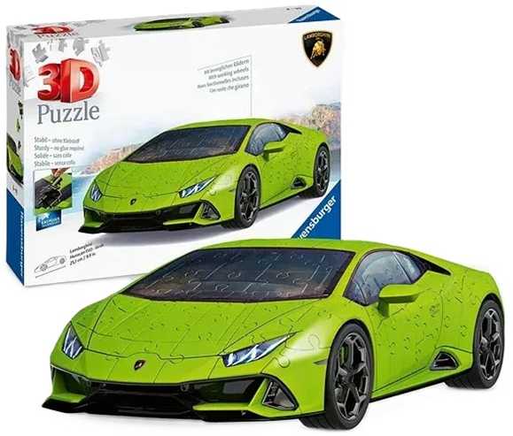 Dėlionė Puzzle - Ravensburger 3D Model Lamborghini Huracan Žalias