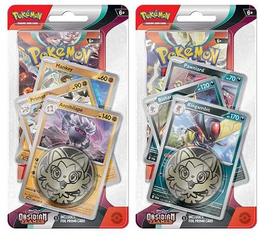 The Pokemon Pokemon TCG – Scarlet & Violet 3 Obsidian Flames Booster Premium Checklane Blister – Mankey