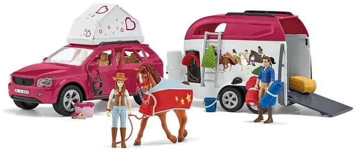 Schleich Horse Club 42535 Horse Adventure w. Automobilis ir priekaba