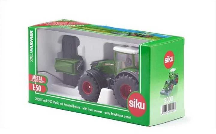 Siku Žaislinis traktorius Fendt 942 Vario su priekinę žoliapjove S2000