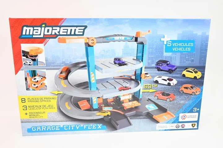 Majorette Žaislinis garažas su 5 metaliniais automobiliais 1:64