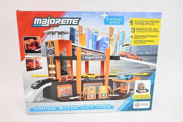 Majorette Žaislinis garažas Motor City plus su automobiliu 1:64