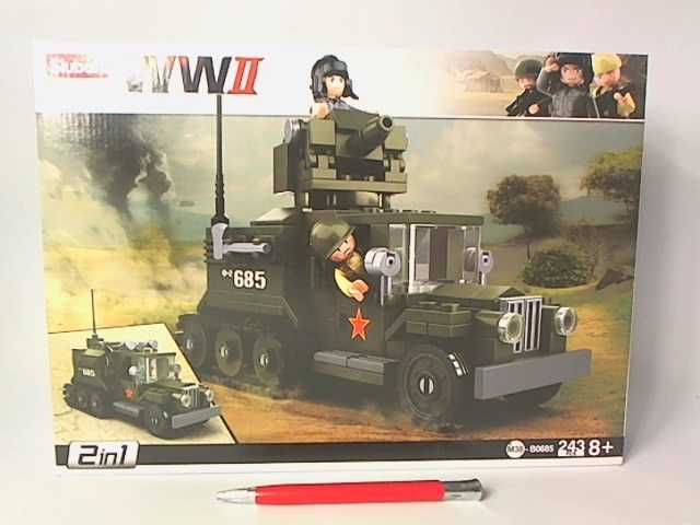 Sluban Gaz Halftrack statybiniai blokai 2in1 243 vnt Vaikų gynimo diena