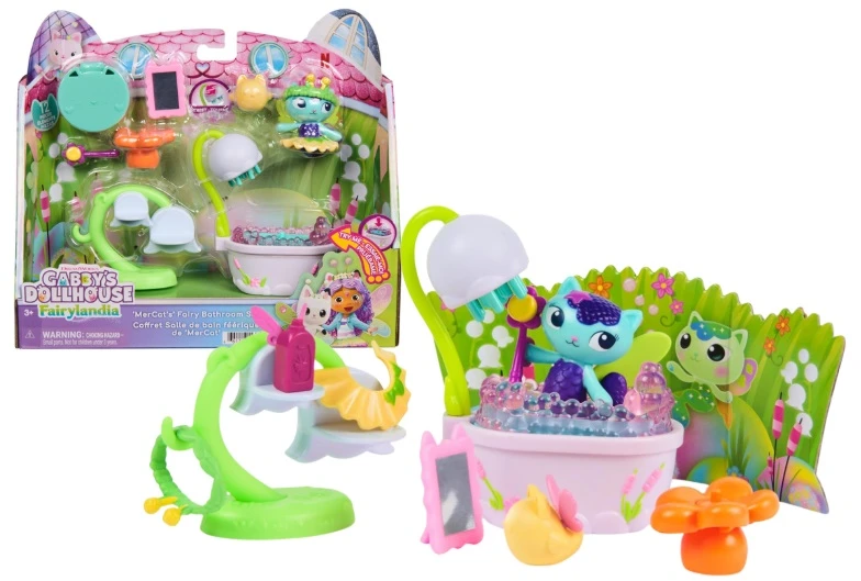 „Spin Master“ „SPIN GABY“ „Fairyland“ undinėlės vonios kambarys, 6077035